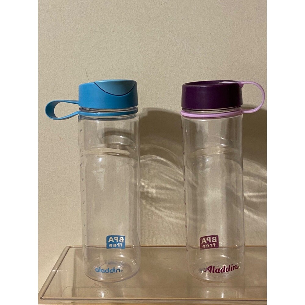 Lot Of Two Aladdin Bottle Water With Lid 24oz